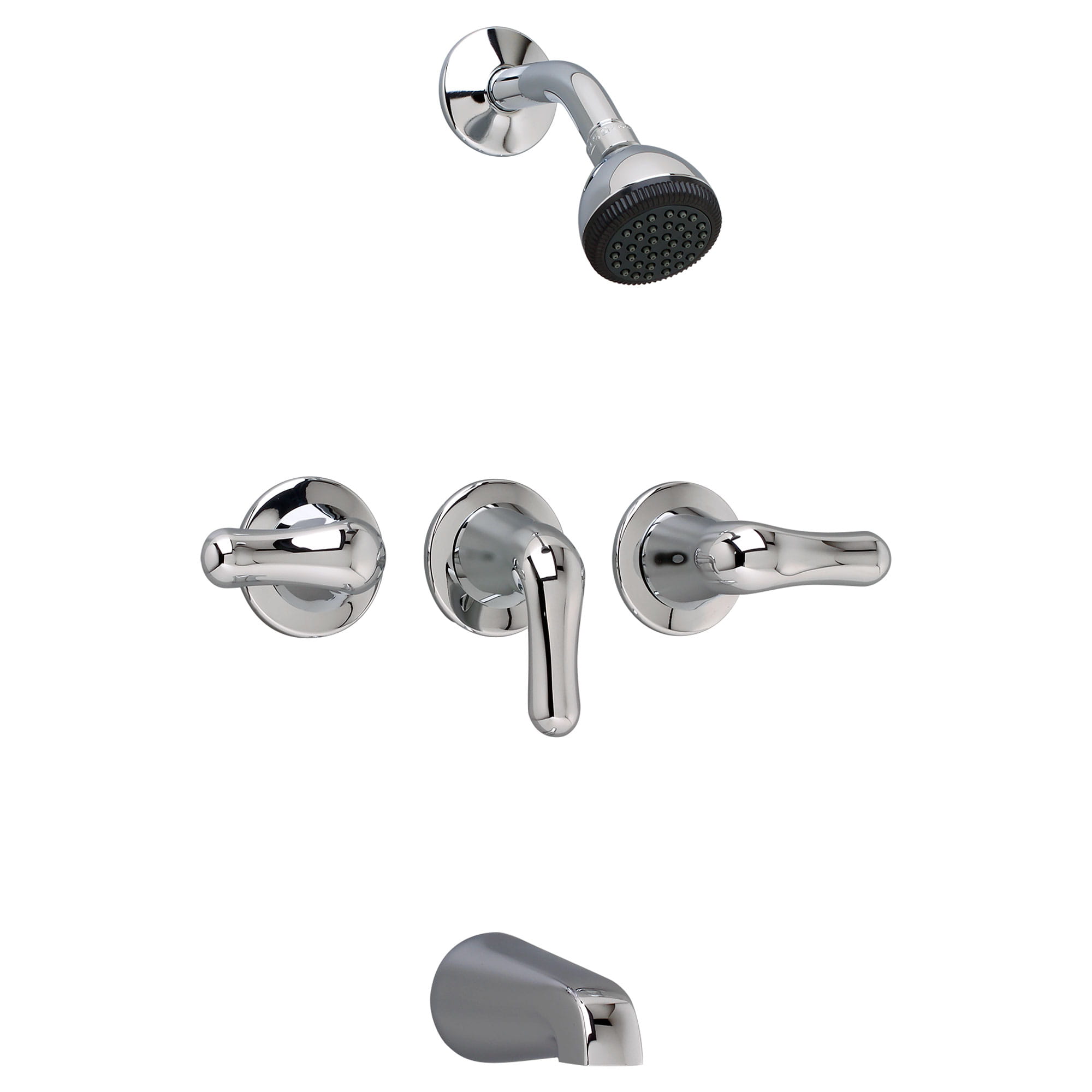 Colony Soft 25 gpm 95 L min 3 Handle Tub and Shower Valve and Trim Kit With Lever Handles CHROME